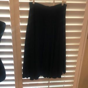 Ann Taylor  black suede leather skirt. Good winter basic. Fully lined.